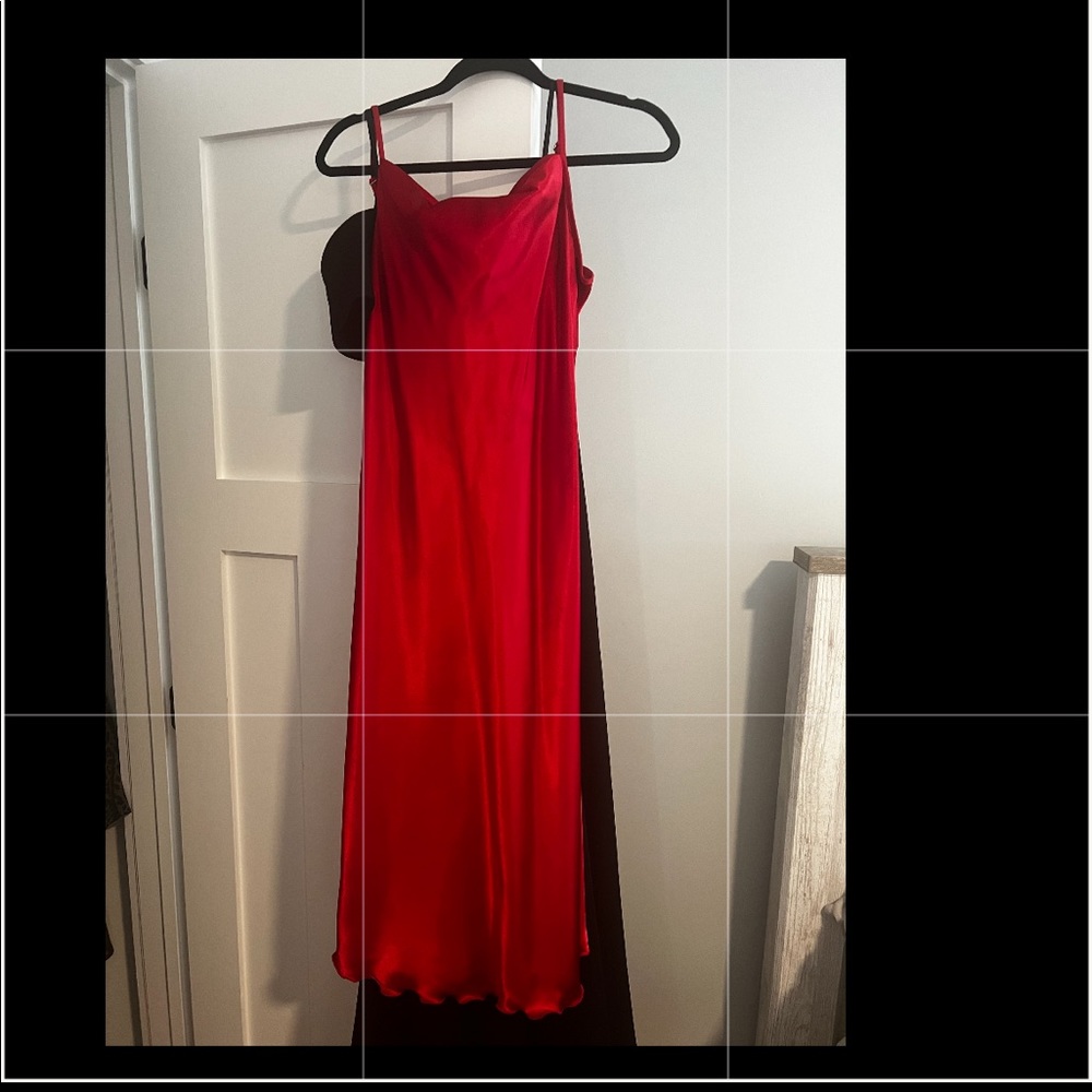 Red Slip Silk Dress worn 1 time. Super comfy!